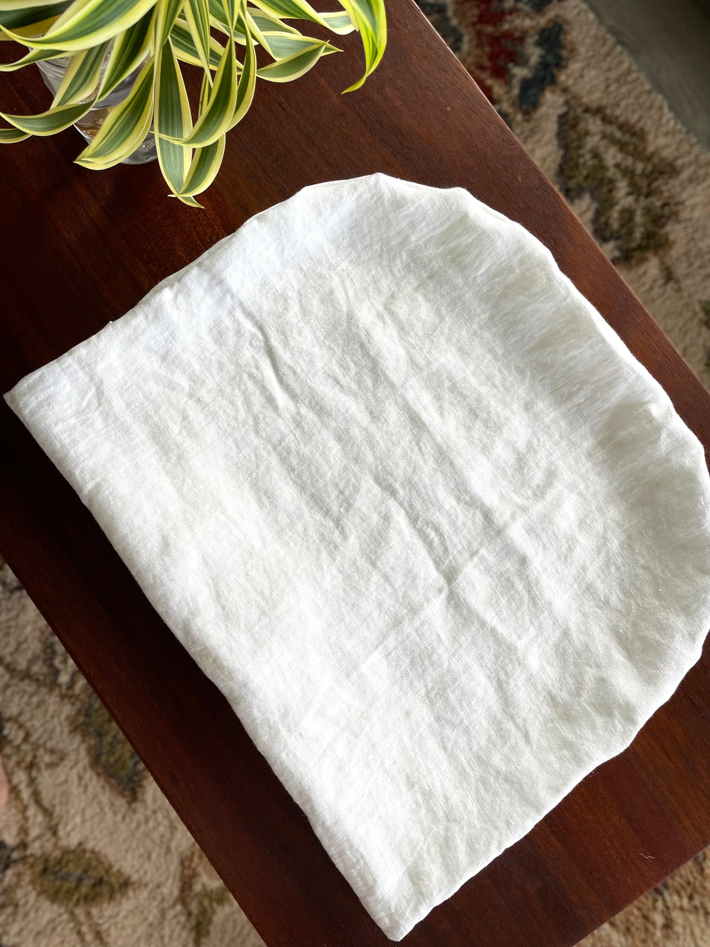 Off White Washed Linen Lounger Slip Cover