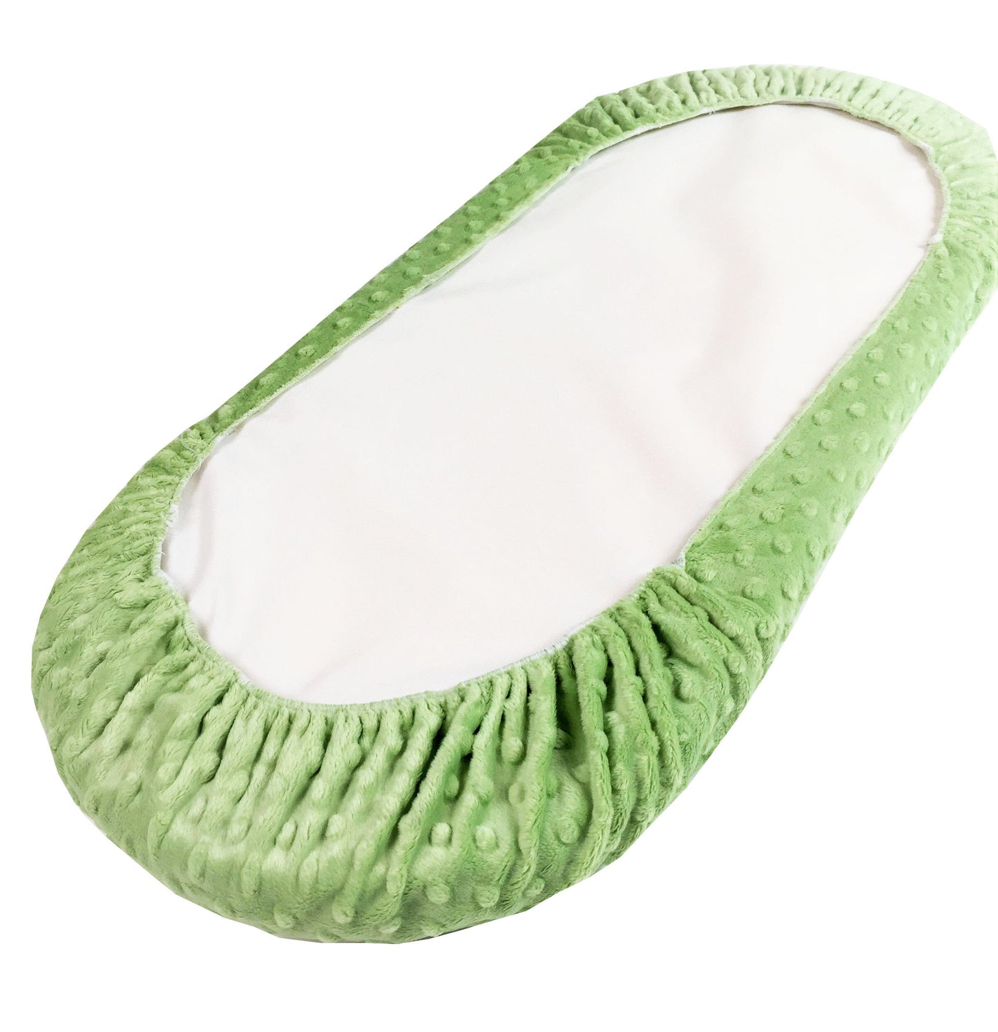 Green Minky Dot - Custom Fitted Sheet