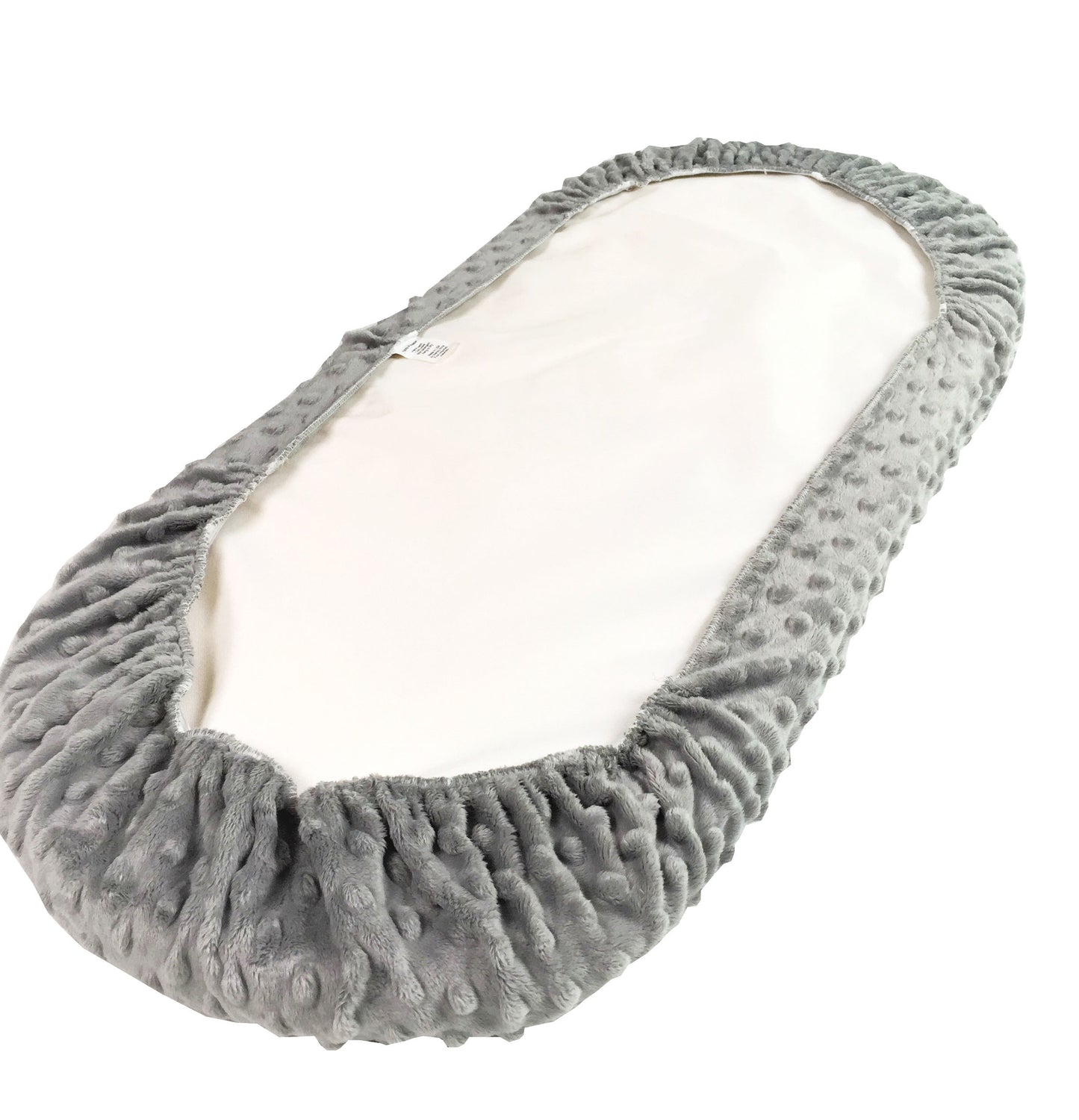 Gray Minky Dot - Custom Fitted Sheet