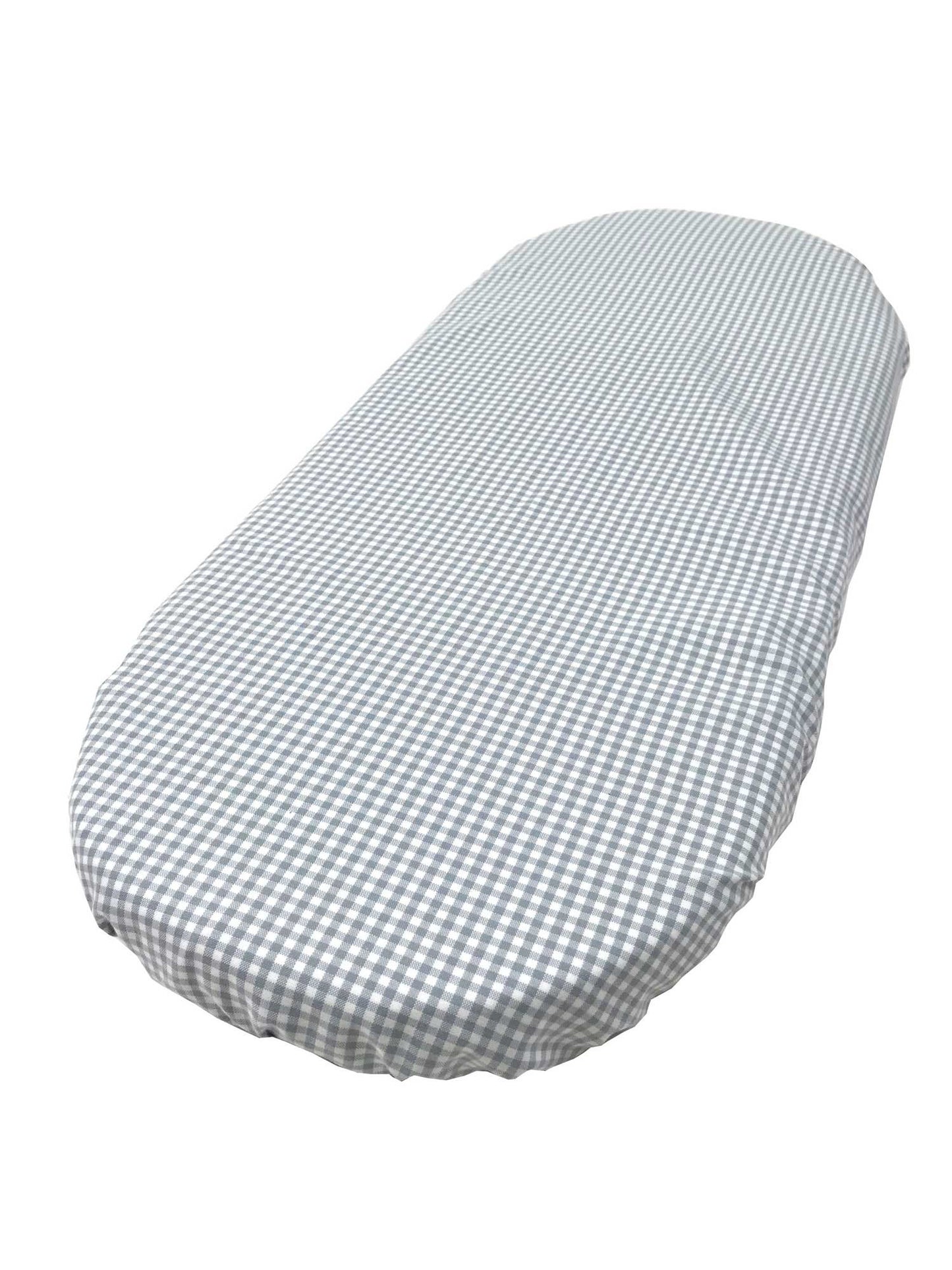 Gray and White Gingham - Custom Fitted Sheet