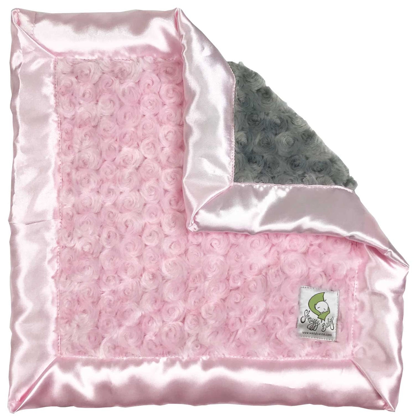 Shnuggy Baby 15 x 15 Lovie with 2 Inch Satin Trim