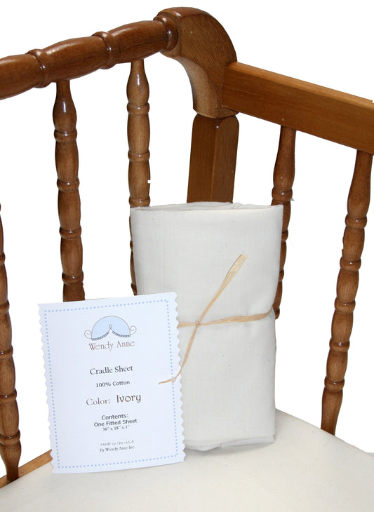 Natural Ivory Organic Cotton Cradle - Custom Fitted Sheet