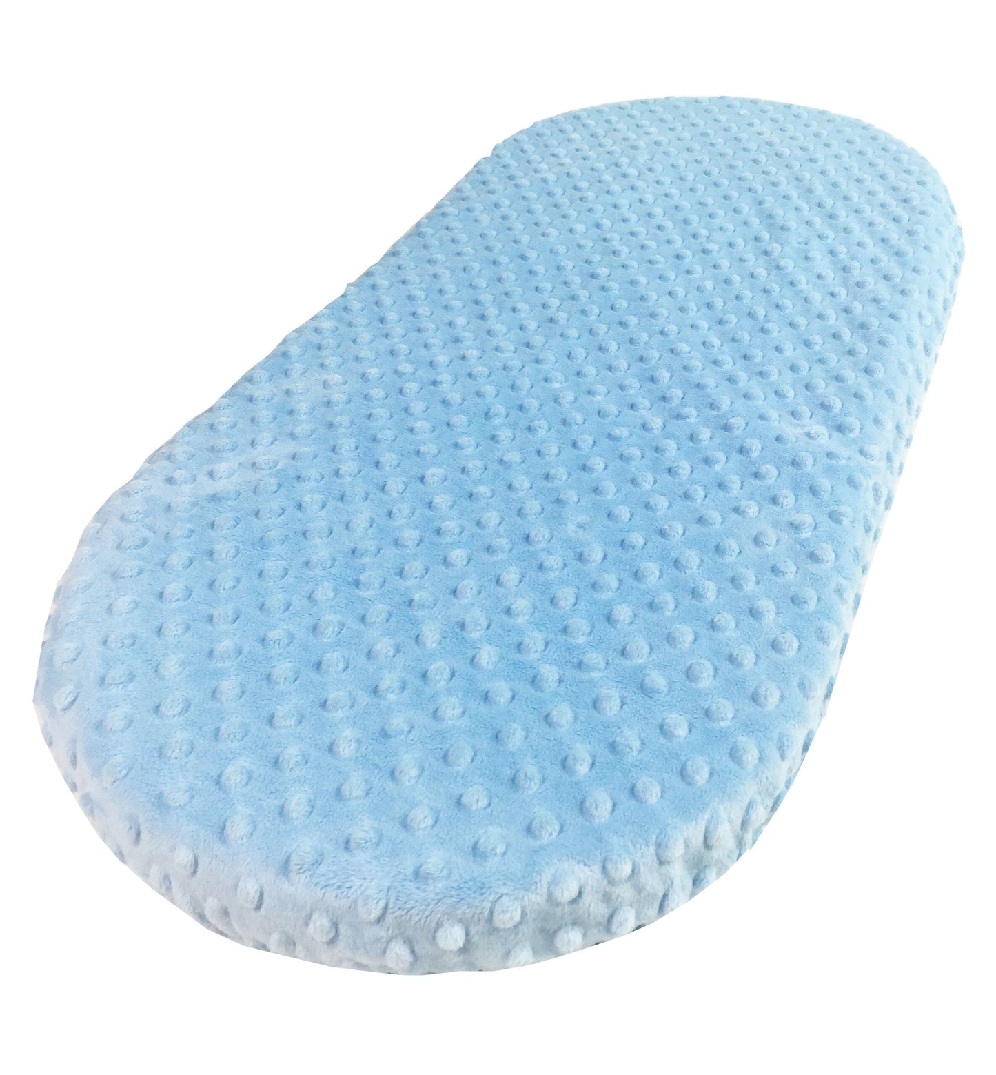 Baby Blue Minky Dot - Custom Fitted Sheet