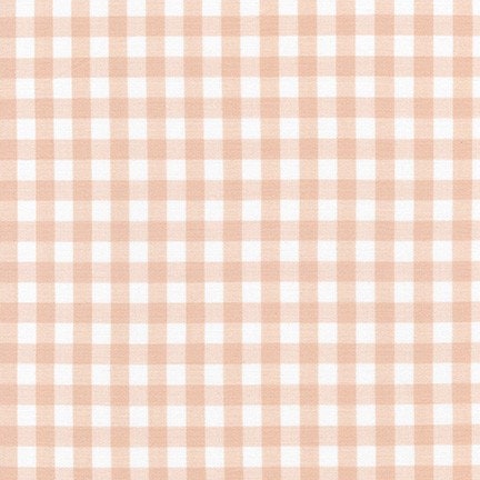 Light Peach Gingham - Custom Fitted Sheet