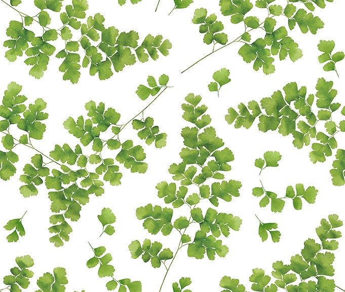 Green Maidenhair Leave - Custom Fitted Sheet