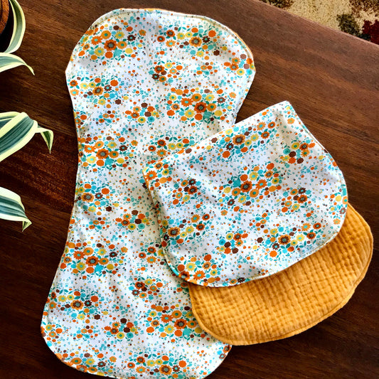 Burp Cloth Set - Vintage Summer Floral