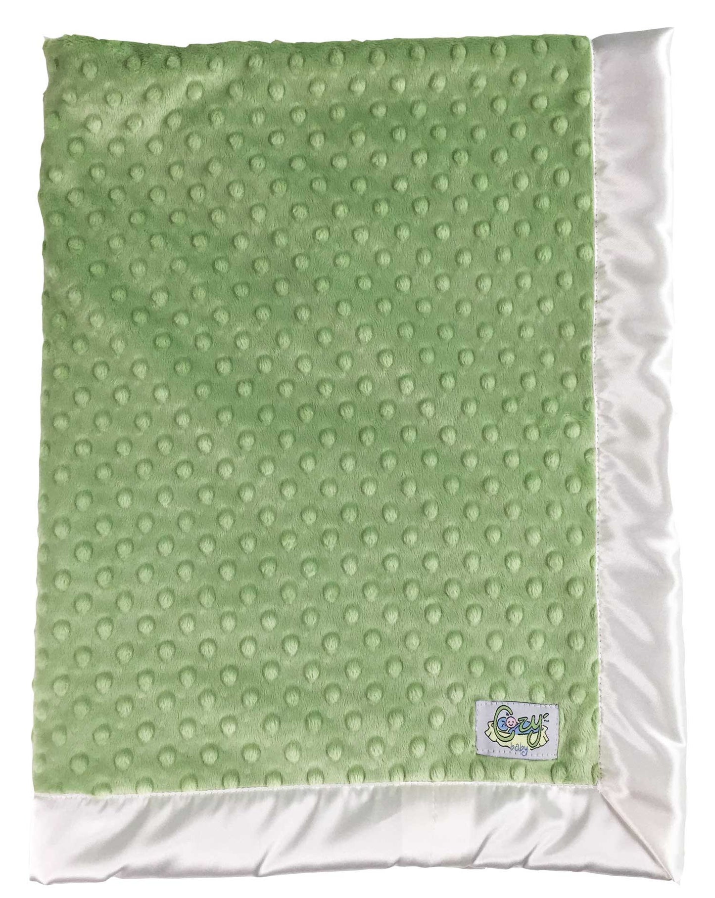 Minky Dot Baby Blanket with 2 inch Satin Edging