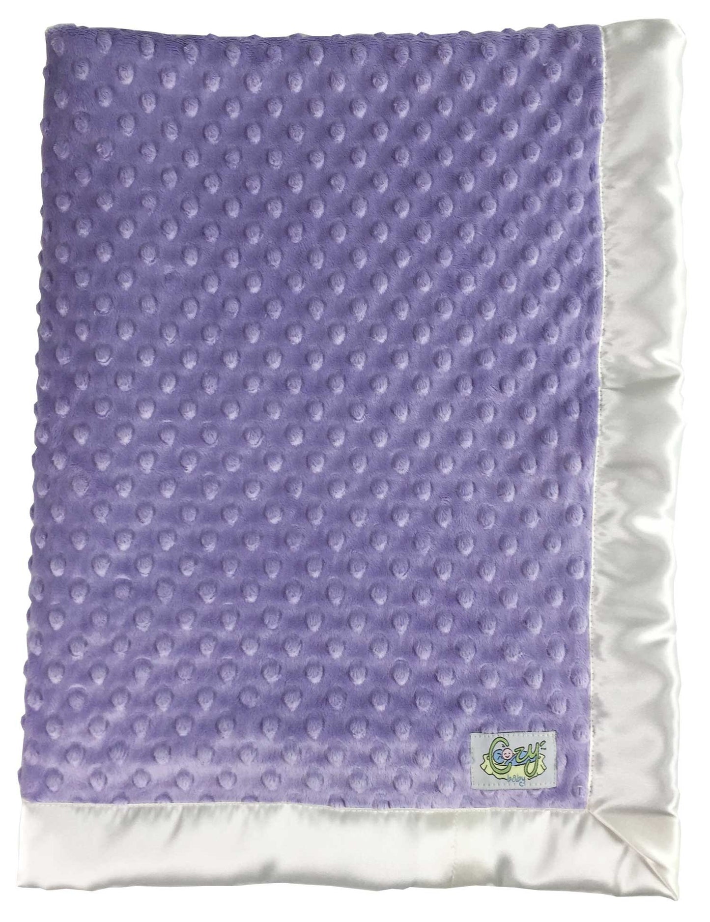 Minky Dot Baby Blanket with 2 inch Satin Edging