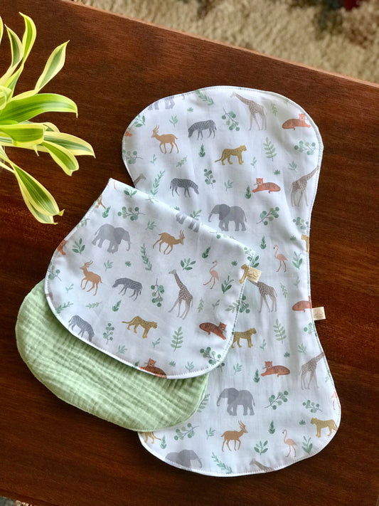 Burp Cloth Set - Baby Animals