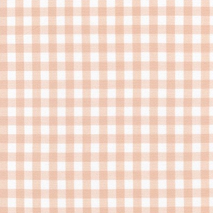 Light Peach Gingham - Custom Fitted Sheet